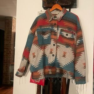 Tribal High- Low Jacket